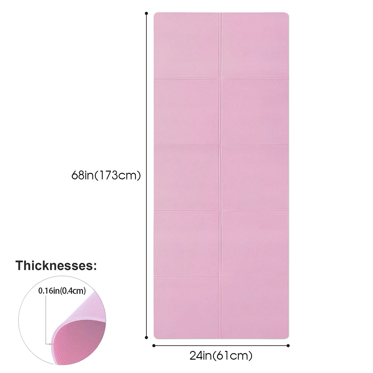 4MM Thick EVA Yoga Mats Anti-Slip Fitness Mat for Exercise Yoga and Pilates Gymnastics Mat Fitness Equipment