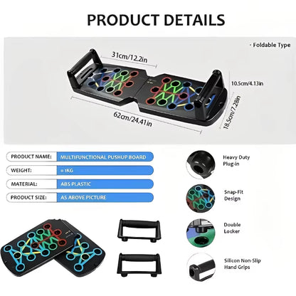 Portable Multifunctional Push-Up Board Home Workout Set Foldable Push up Bar Resistance 