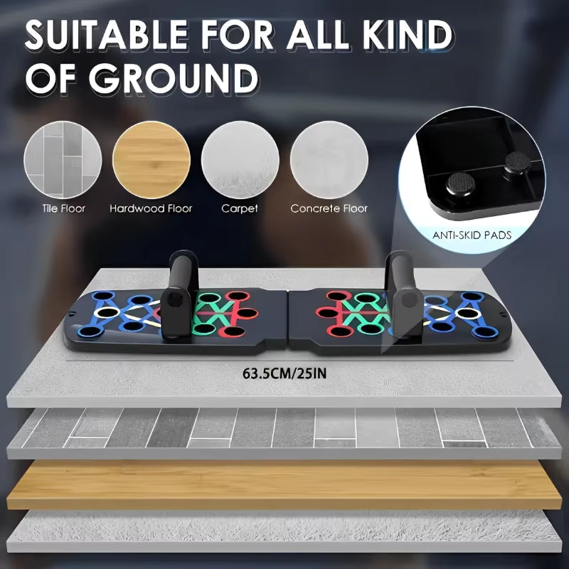 Portable Multifunctional Push-Up Board Home Workout Set Foldable Push up Bar Resistance 