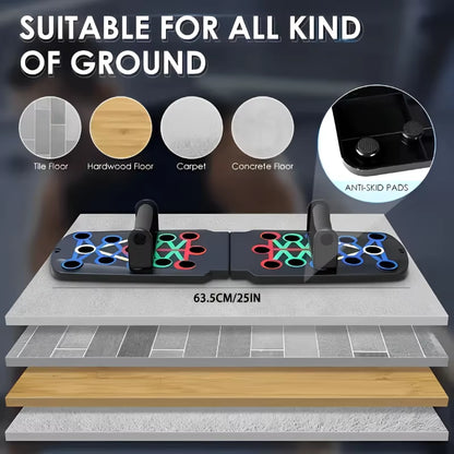 Portable Multifunctional Push-Up Board Home Workout Set Foldable Push up Bar Resistance 
